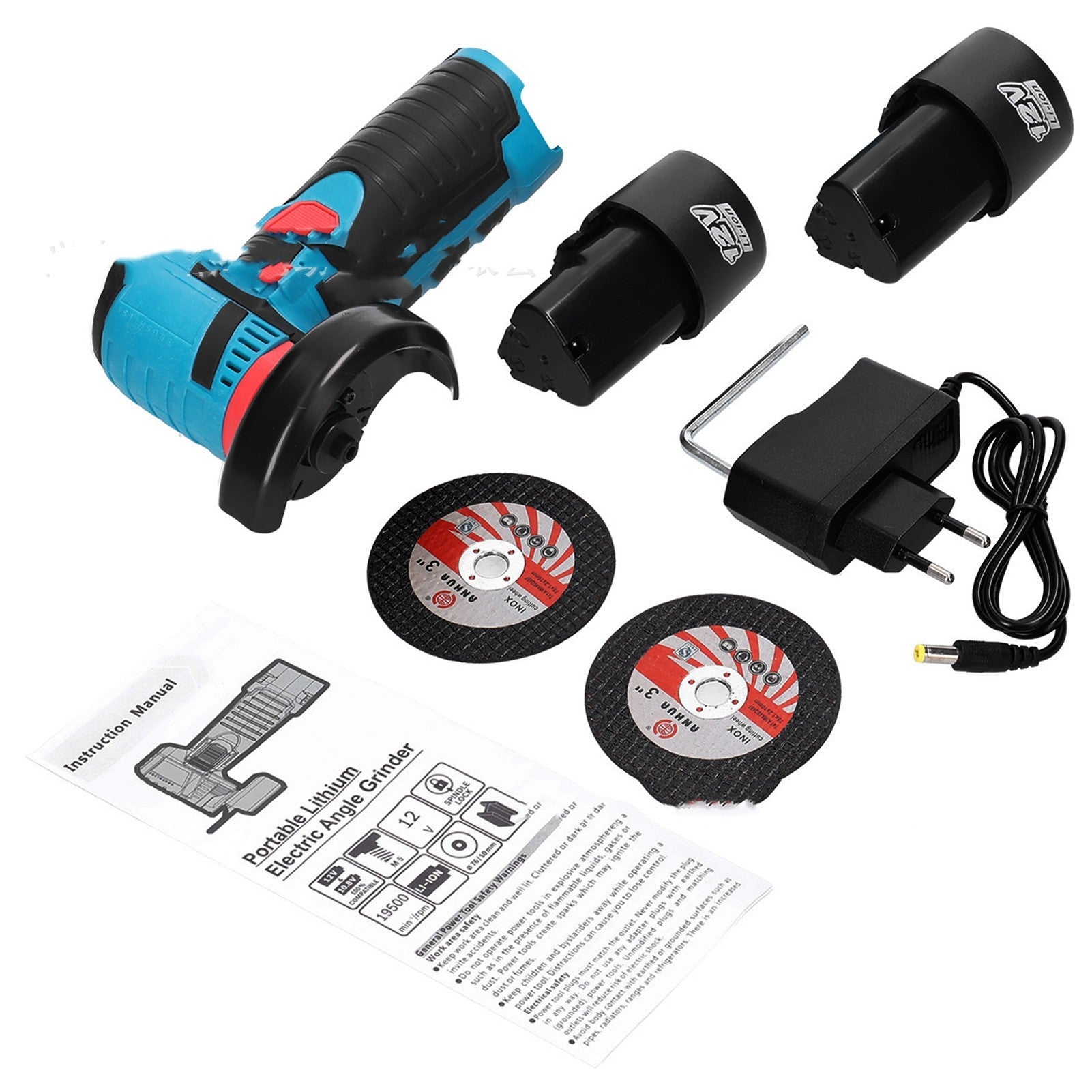 Lithium Ion Mini Brushed Angle Grinder