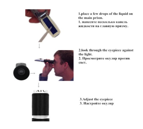 Wine Tester Refractometer Brix Tester Sugar 40 Alcohol Alcohol Tester